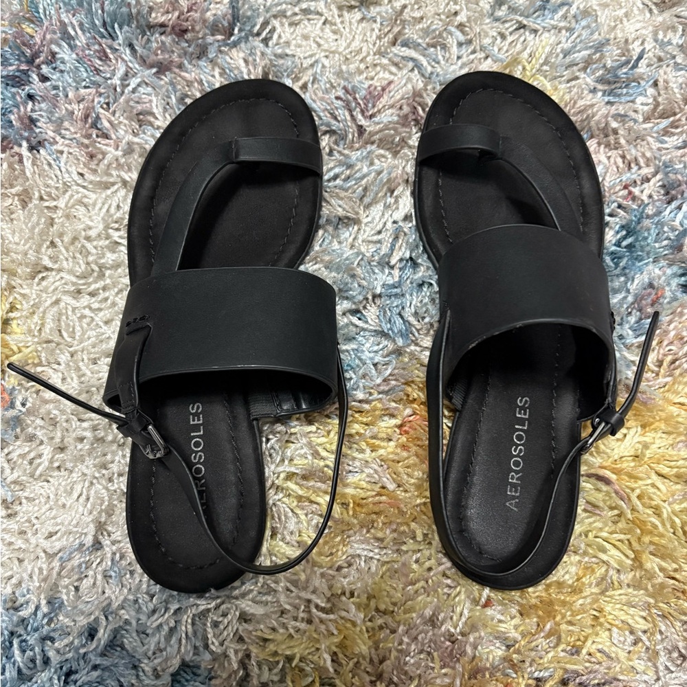 Aerosoles black sandals